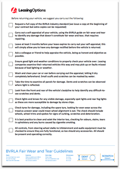 BVRLA Fair Wear and Tear Guide | Leasing Options